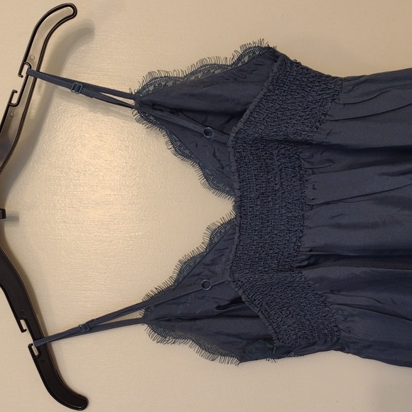 NEW Vintage 2008 Forever 21 French Blue Silk Slip Dress size Small - Picture 8 of 15